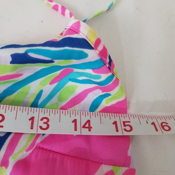 Lilly Pulitzer Deanna Romper XXS Palm Reader Dusk Missing Belt - Picture 10 of 12